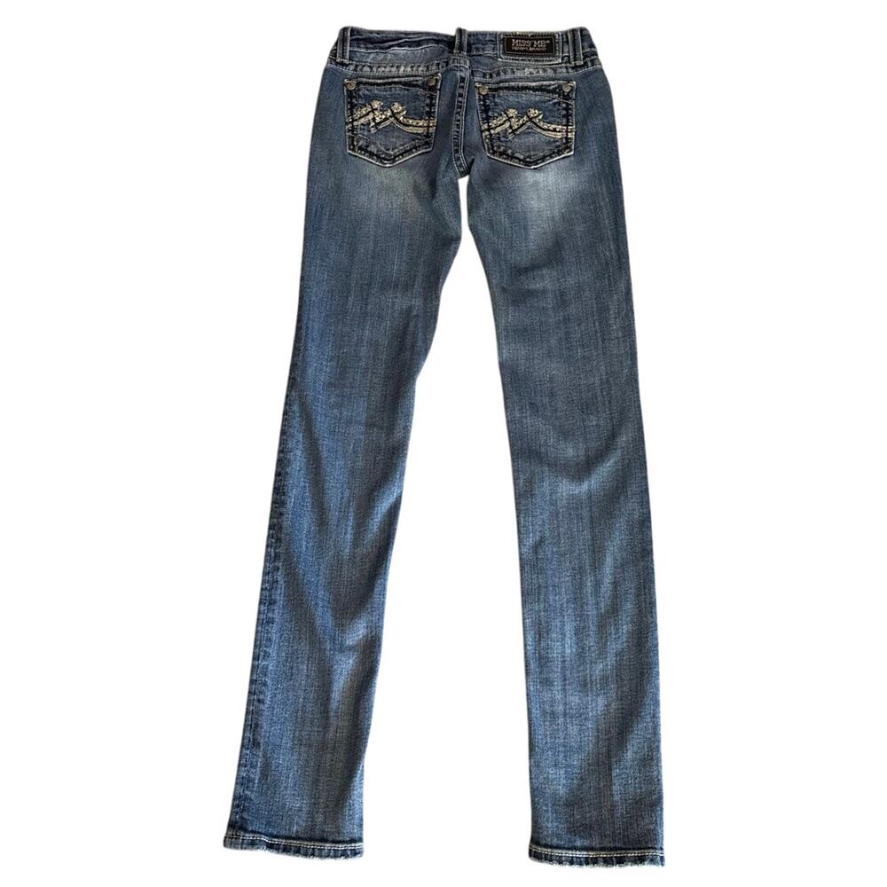 Miss Me Size 27 Skinny Jeans Bling Jewels Style JD103752 Low Rise Y2K
